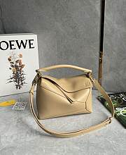 Loewe Small Puzzle Edge Bag In Classic Calfskin Silk Beige - 24x16.5x10.5cm - 5