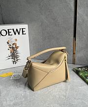 Loewe Small Puzzle Edge Bag In Classic Calfskin Silk Beige - 24x16.5x10.5cm - 2