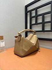 Loewe Small Puzzle Bag In Classic Calfskin And Suede Oak - 24x16.5x10.5cm - 4