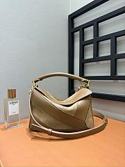 Loewe Small Puzzle Bag In Classic Calfskin And Suede Oak - 24x16.5x10.5cm - 2