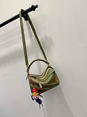 Loewe Small Puzzle Bag In Classic Calfskin And Suede Olive/Gold - 24x16.5x10.5cm - 6