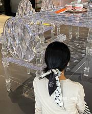 Chanel Slim Bandeau Silk Twill Black White - 2