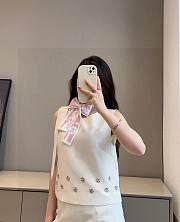 Chanel Slim Bandeau Silk Twill Ecru Pink  - 6