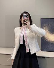 Chanel Slim Bandeau Silk Twill Ecru Pink  - 5