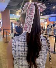 Chanel Slim Bandeau Silk Twill Ecru Pink  - 4