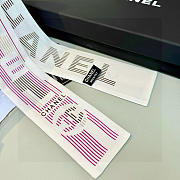 Chanel Slim Bandeau Silk Twill Ecru Pink  - 2
