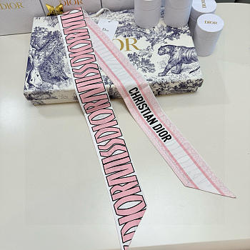 Christian Dior Dior Miss Mitzah Scarf Bandana Pink Silk