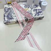 Christian Dior Dior Miss Mitzah Scarf Bandana Pink Silk - 4