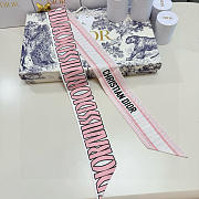 Christian Dior Dior Miss Mitzah Scarf Bandana Pink Silk - 3
