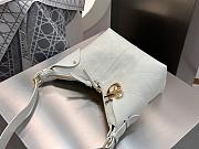 Small Dior Voyage Bag White Flat Macrocannage Grained Calfskin - 22x15x9.5cm - 4