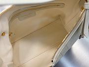 Small Dior Voyage Bag White Flat Macrocannage Grained Calfskin - 22x15x9.5cm - 2
