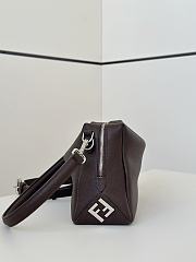 Fendi Lui Medium Brown Grain Calf Leather Bag - 28x19x11cm - 5