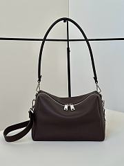 Fendi Lui Medium Brown Grain Calf Leather Bag - 28x19x11cm - 2