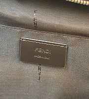 Fendi Lui Medium Brown Grain Calf Leather Bag - 28x19x11cm - 3