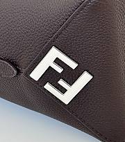 Fendi Lui Large Brown Grain Calf Leather Bag - 34x27x13cm - 5