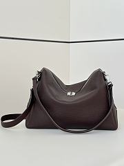 Fendi Lui Large Brown Grain Calf Leather Bag - 34x27x13cm - 6