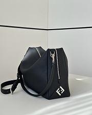 Fendi Lui Large Black Grain Calf Leather Bag - 34x27x13cm - 5