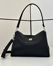 Fendi Lui Large Black Grain Calf Leather Bag - 34x27x13cm - 3