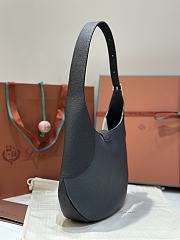 Loro Piana Medium Bobbin Bag Calfskin Navy Blue Black - 32x7x21cm - 6