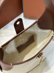 Loro Piana Meidum Bobbin Bag Cotton Linen Natural Caramel - 32x7x21cm - 4