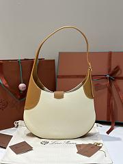 Loro Piana Medium Bobbin Bag Calfskin Whisper White Wheat Bran - 32x7x21cm - 5