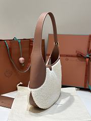 Loro Piana Medium Bobbin Bag Silk Cashmere Natural Caramel - 32x7x21cm - 2