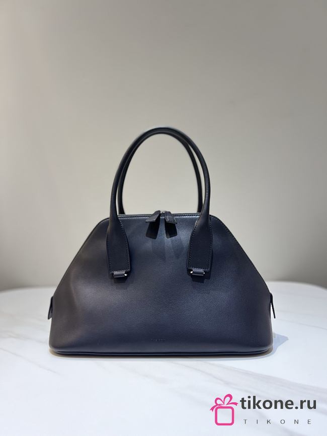 The Row Medium Devon Bag in Leather Black - 32x16.5x20cm - 1
