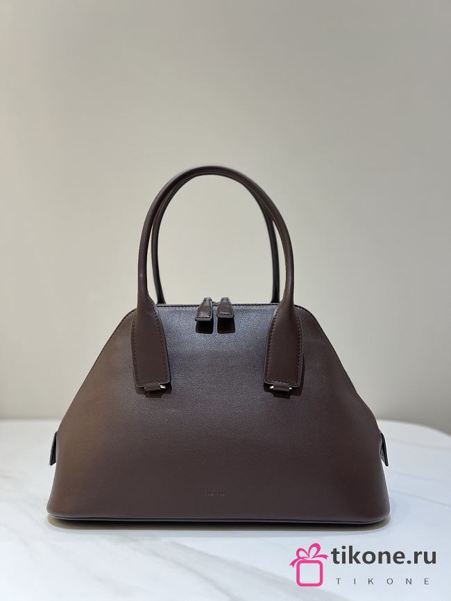 The Row Medium Devon Bag in Leather Brown - 32x16.5x20cm - 1