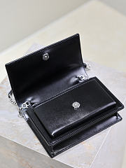 YSL Sunset Small In Smooth Leather Black Silver - 19x13x8cm - 5