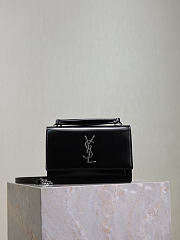 YSL Sunset Small In Smooth Leather Black Silver - 19x13x8cm - 3
