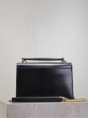 YSL Sunset Small In Smooth Leather Black Gold - 19x13x8cm - 5