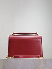 YSL Sunset Small In Smooth Leather Red - 19x13x8cm - 3
