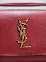 YSL Sunset Small In Smooth Leather Red - 19x13x8cm - 4