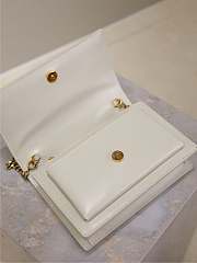 YSL Sunset Small In Smooth Leather White - 19x13x8cm - 6