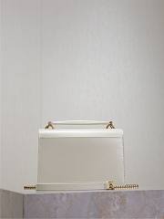 YSL Sunset Small In Smooth Leather White - 19x13x8cm - 4