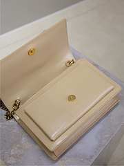 YSL Sunset Small In Smooth Leather Beige - 19x13x8cm - 4