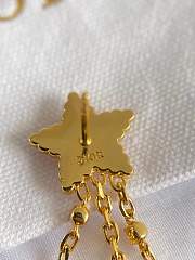 Dior Petit CD Lucky Baroque Earrings Gold Finish Metal Silver Tone Crystals and Macaron Pink Glass E4352 - 3