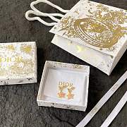 Dior Petit CD Lucky Baroque Earrings Gold Finish Metal Silver Tone Crystals and Macaron Pink Glass E4353 - 6