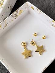 Dior Petit CD Lucky Baroque Earrings Gold Finish Metal Silver Tone Crystals and Macaron Pink Glass E4353 - 5