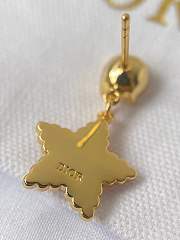 Dior Petit CD Lucky Baroque Earrings Gold Finish Metal Silver Tone Crystals and Macaron Pink Glass E4353 - 4