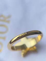 Petit CD Lucky Baroque Ring Gold Finish Metal Silver Tone Crystals and Macaron Pink Glass - 6