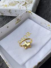 Petit CD Lucky Baroque Ring Gold Finish Metal Silver Tone Crystals and Macaron Pink Glass - 4