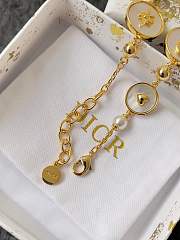 Dior D-Luck Bracelet Gold Finish Metal White Resin Pearls and White Mother-of-Pearl - 5