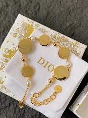 Dior D-Luck Bracelet Gold Finish Metal White Resin Pearls and White Mother-of-Pearl - 3