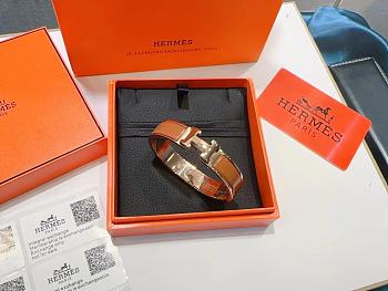 Hermes Clic H Bracelet Brown