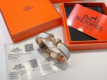 Hermes Clic H Bracelet White