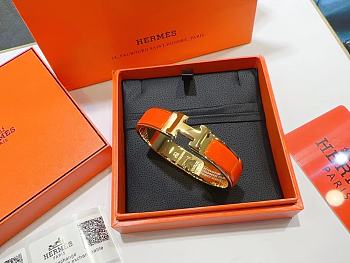 Hermes Clic H Bracelet Orange