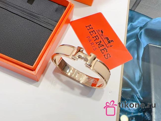 Hermes Clic H Bracelet Beige - 1