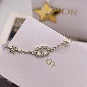 Dior Petit CD Daisy Necklace Pale Gold Finish Metal White Resin Pearls and Silver Tone Crystals - 6