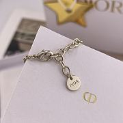 Dior Petit CD Daisy Necklace Pale Gold Finish Metal White Resin Pearls and Silver Tone Crystals - 3